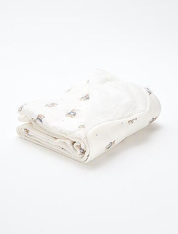 Cobertor estampado em algodão jersey