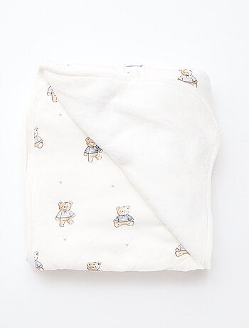 Cobertor estampado em algodão jersey