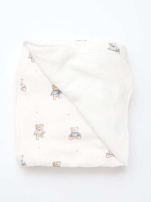 Cobertor estampado em algodão jersey - Kiabi