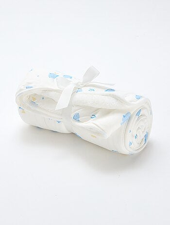 Cobertor estampado em algodão jersey