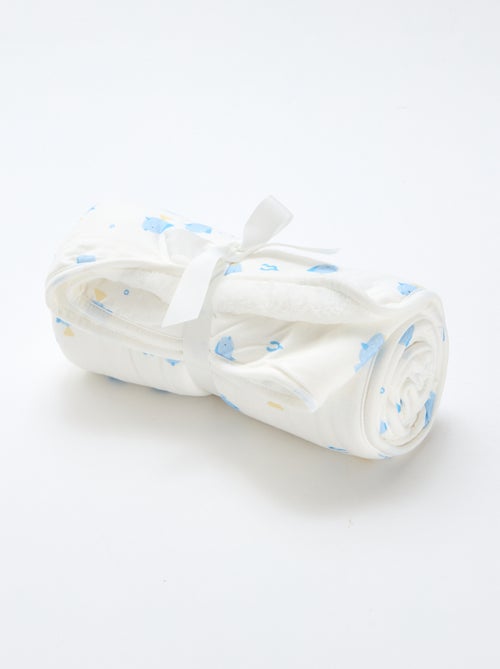 Cobertor estampado em algodão jersey - Kiabi