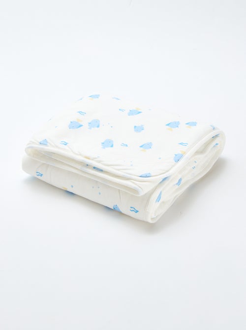 Cobertor estampado em algodão jersey - Kiabi
