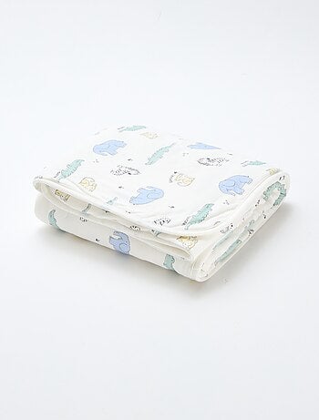 Cobertor estampado em algodão jersey