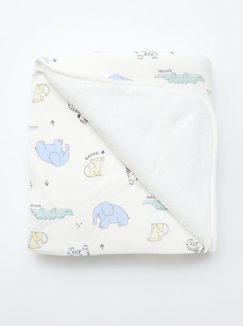 Cobertor estampado em algodão jersey - Kiabi