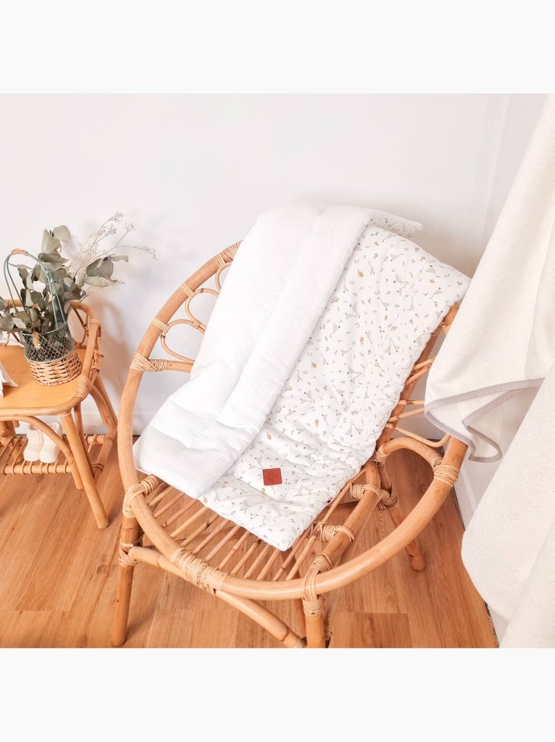 Cobertor infantil reversível em gaze de algodão | sevira kids Multicolorido - Kiabi