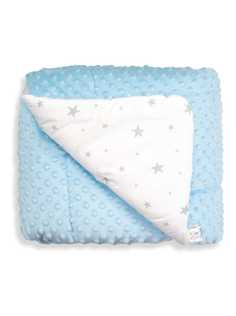 Cobertor infantil reversível em minky | sevira kids Azul - Kiabi