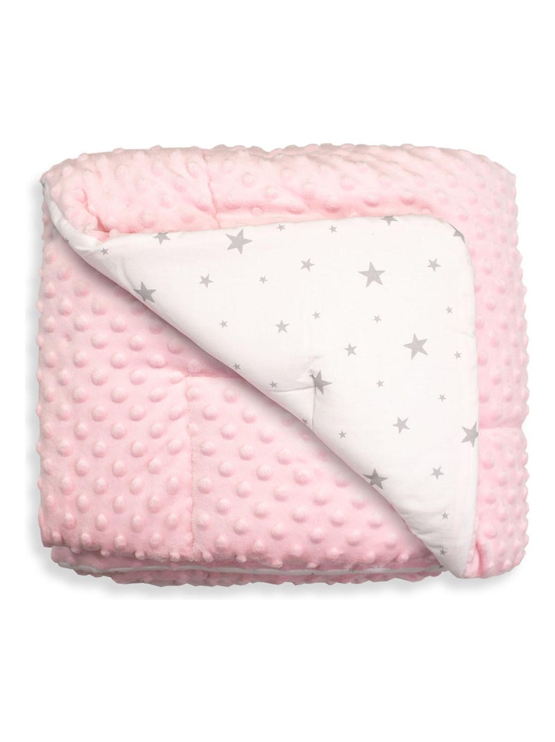 Cobertor infantil reversível em minky | sevira kids Rosa - Kiabi