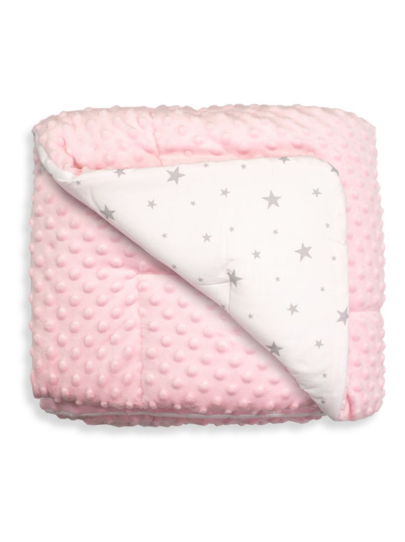 Cobertor infantil reversível em minky | sevira kids Rosa - Kiabi