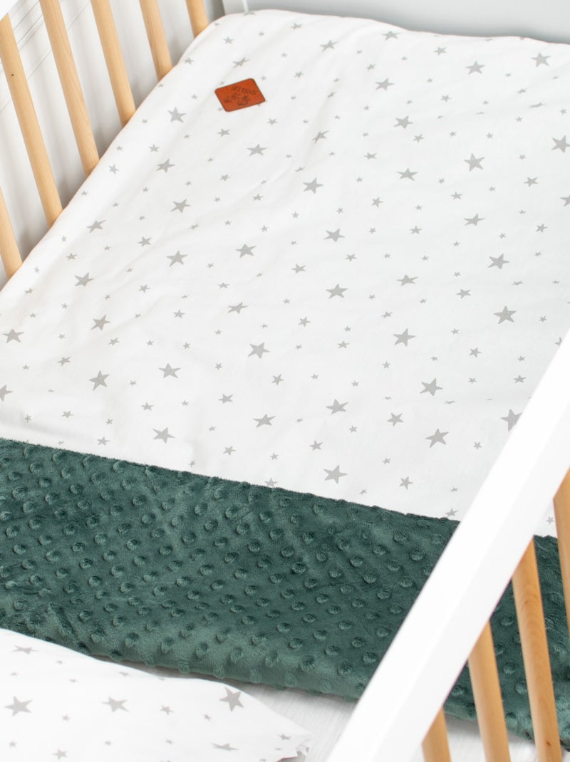 Cobertor infantil reversível em minky | sevira kids Verde - Kiabi