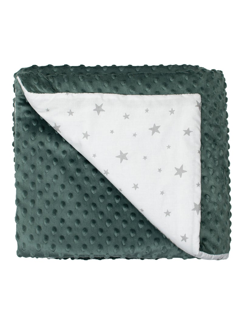 Cobertor infantil reversível em minky | sevira kids Verde - Kiabi