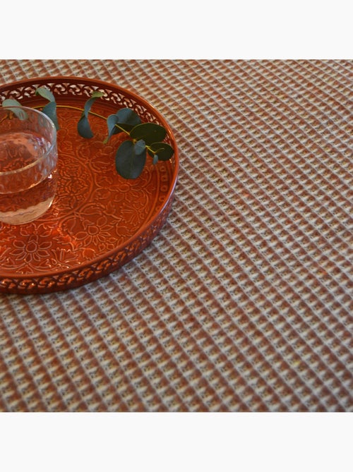 Cobertor jacquard de algodão com padrão xadrez - Kiabi
