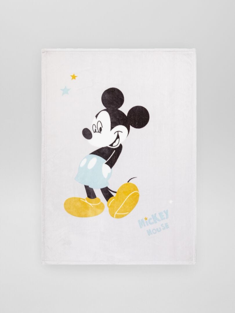 Cobertor 'Mickey' em veludo Azul - Kiabi