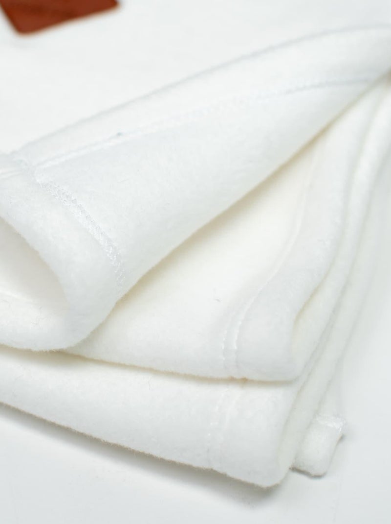 Cobertor para bebê em algodão polar | sevira kids Ecru - Kiabi