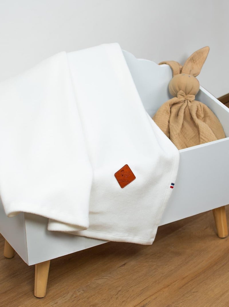 Cobertor para bebê em algodão polar | sevira kids Ecru - Kiabi