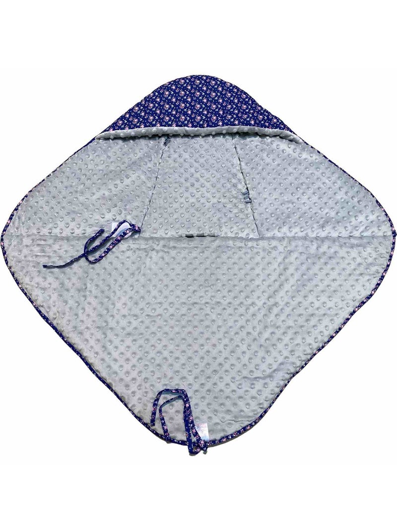 Cobertor para bebé tipo saco reversível em algodão | sevira kids Azul - Kiabi