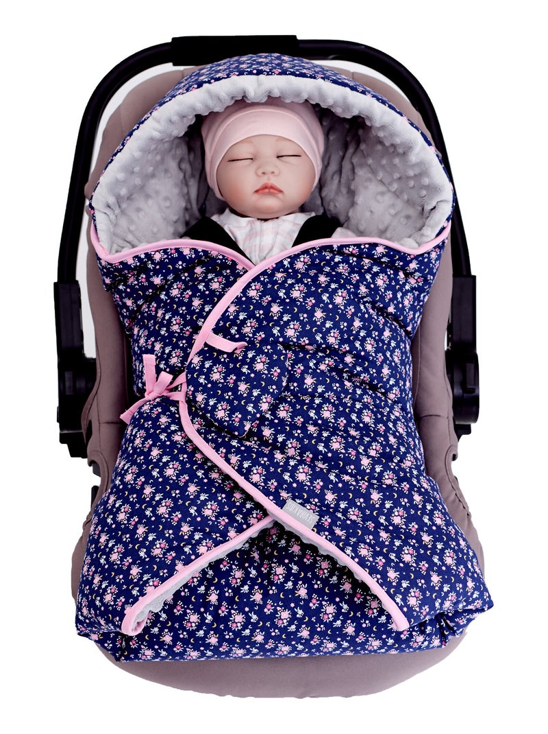 Cobertor para bebé tipo saco reversível em algodão | sevira kids Azul - Kiabi