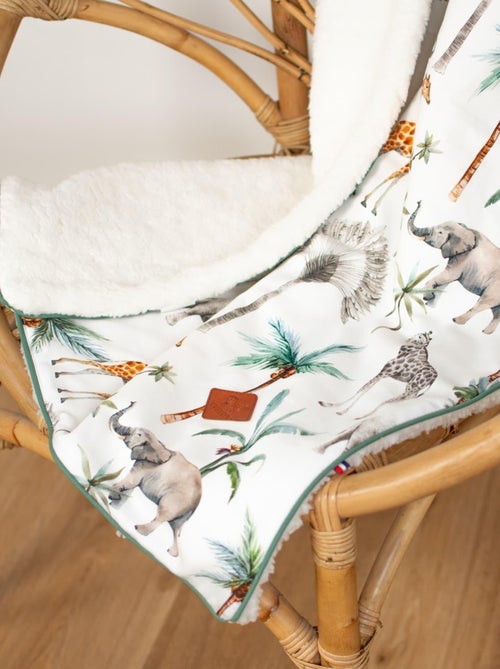 Cobertor reversível para bebé com sherpa | sevira kids - Kiabi Cobertor reversível para bebé com sherpa | sevira kids - Kiabi