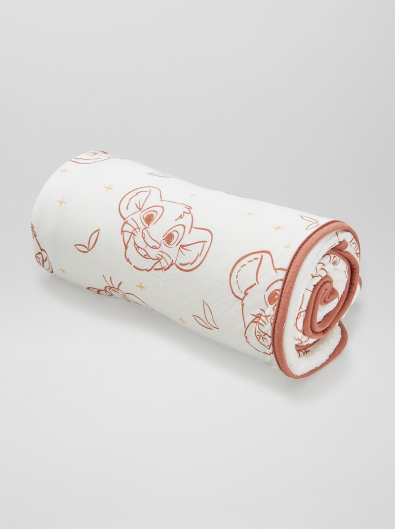 Cobertor 'Simba' 'Disney' com forro polar BRANCO - Kiabi