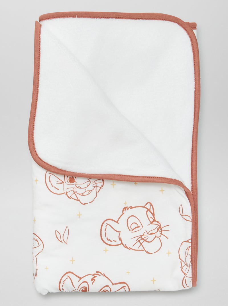 Cobertor 'Simba' 'Disney' com forro polar BRANCO - Kiabi