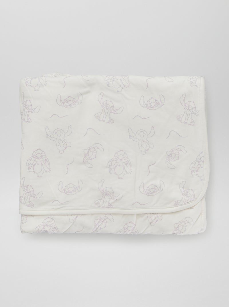 Cobertor 'Stitch' em jersey BRANCO - Kiabi
