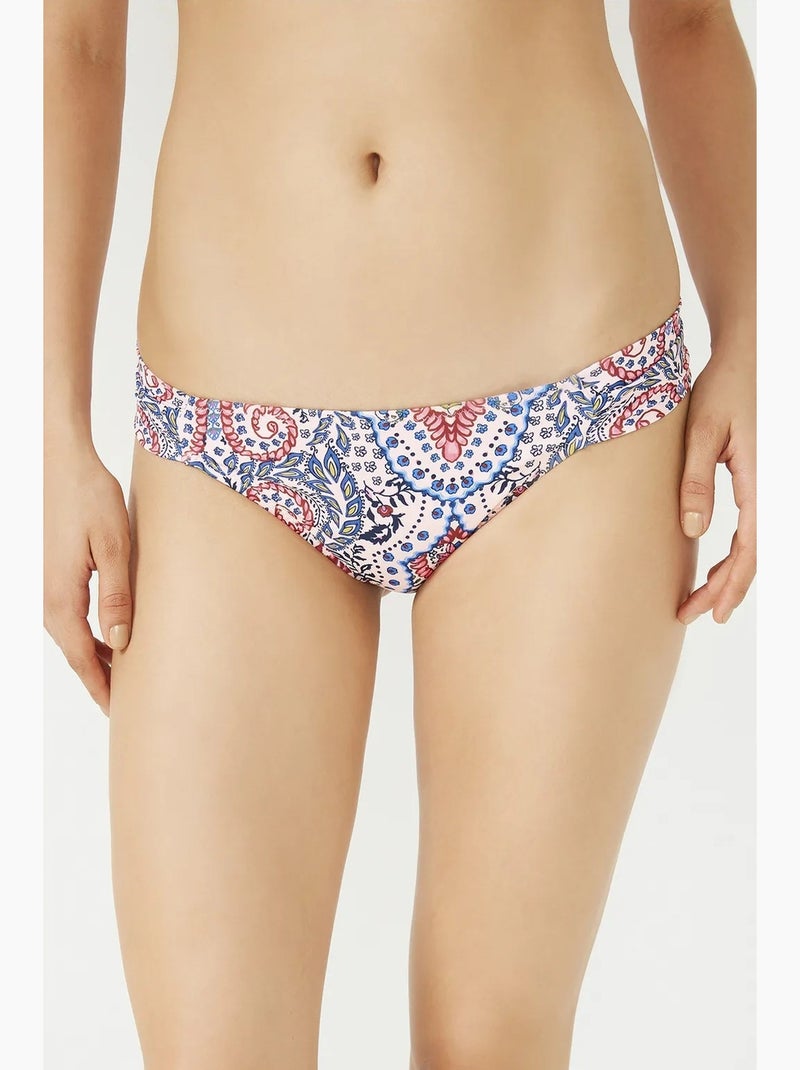 Coco hipkini parte de baixo de biquíni penti Branco / Azul / Vermelho - Kiabi