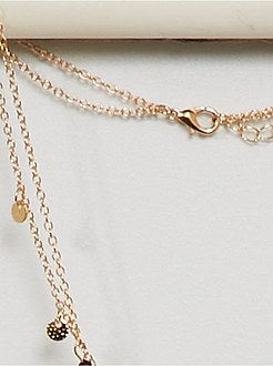 Colar 2 de duas voltas com pingente - Kiabi