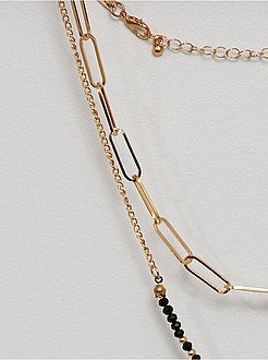 Colar 2 de duas voltas com pingente - Kiabi