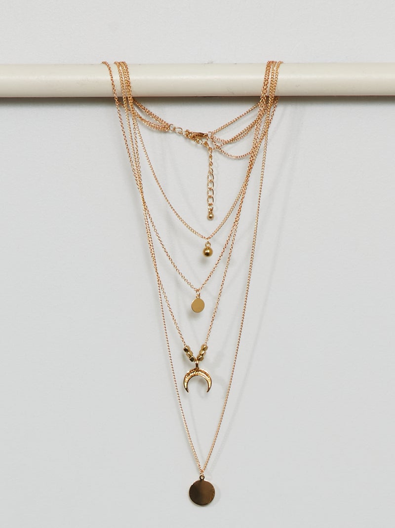 Colar com várias voltas Dourado - Kiabi