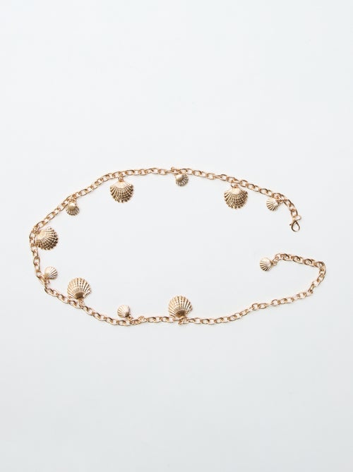 Colar de metal com medalhões em forma de conchas - Kiabi