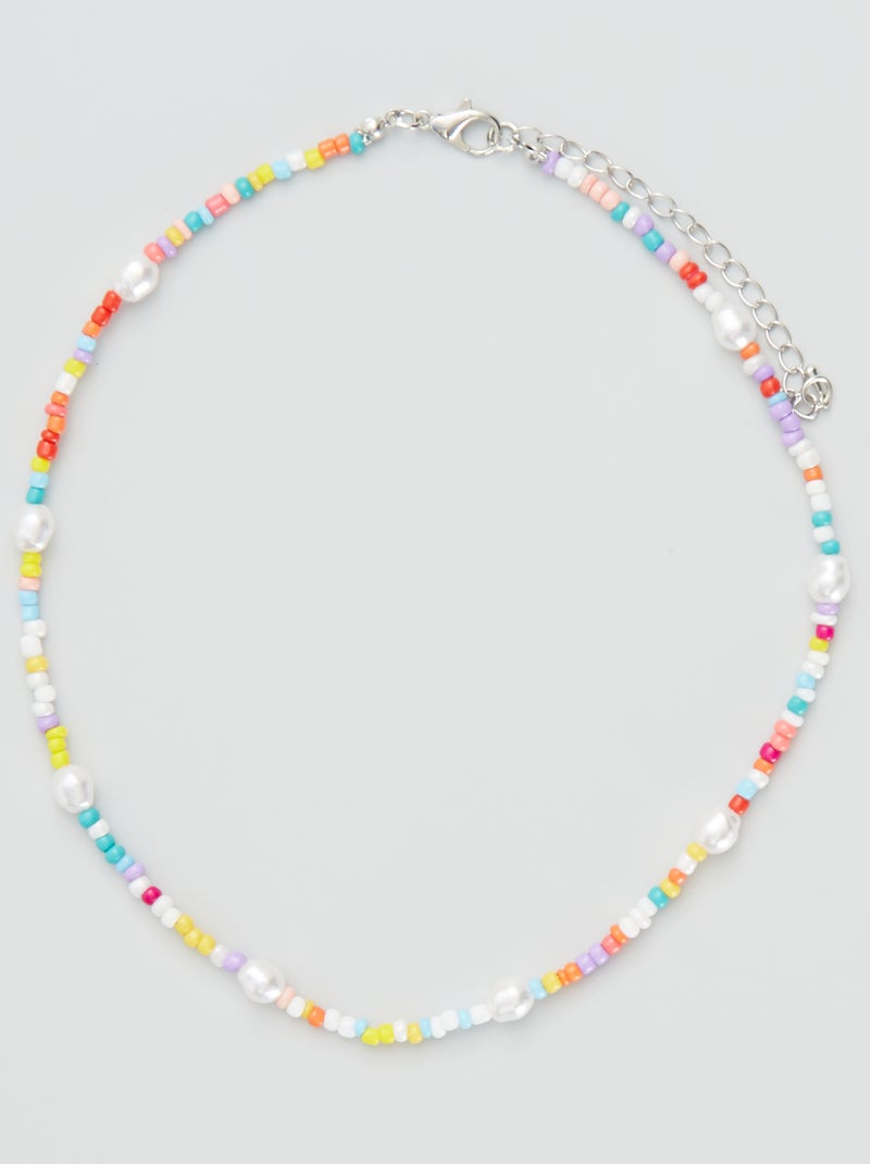 Colar de pérolas Multicor - Kiabi