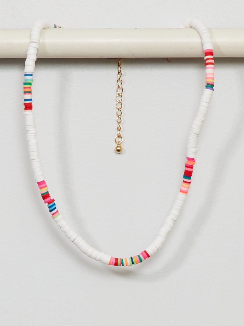 Colar de pérolas multicores Branco - Kiabi