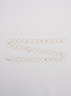 Colar grande ajustável com múltiplos aros - Kiabi