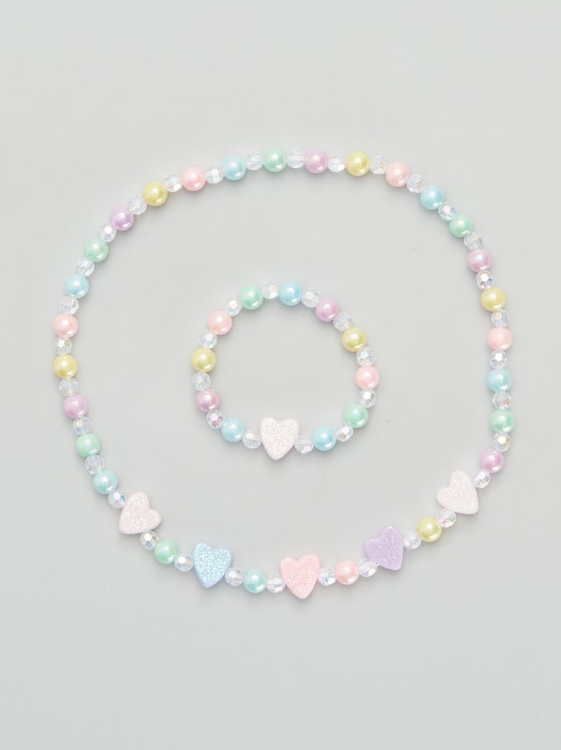 Colar + pulseira - 2 peças Multicor - Kiabi
