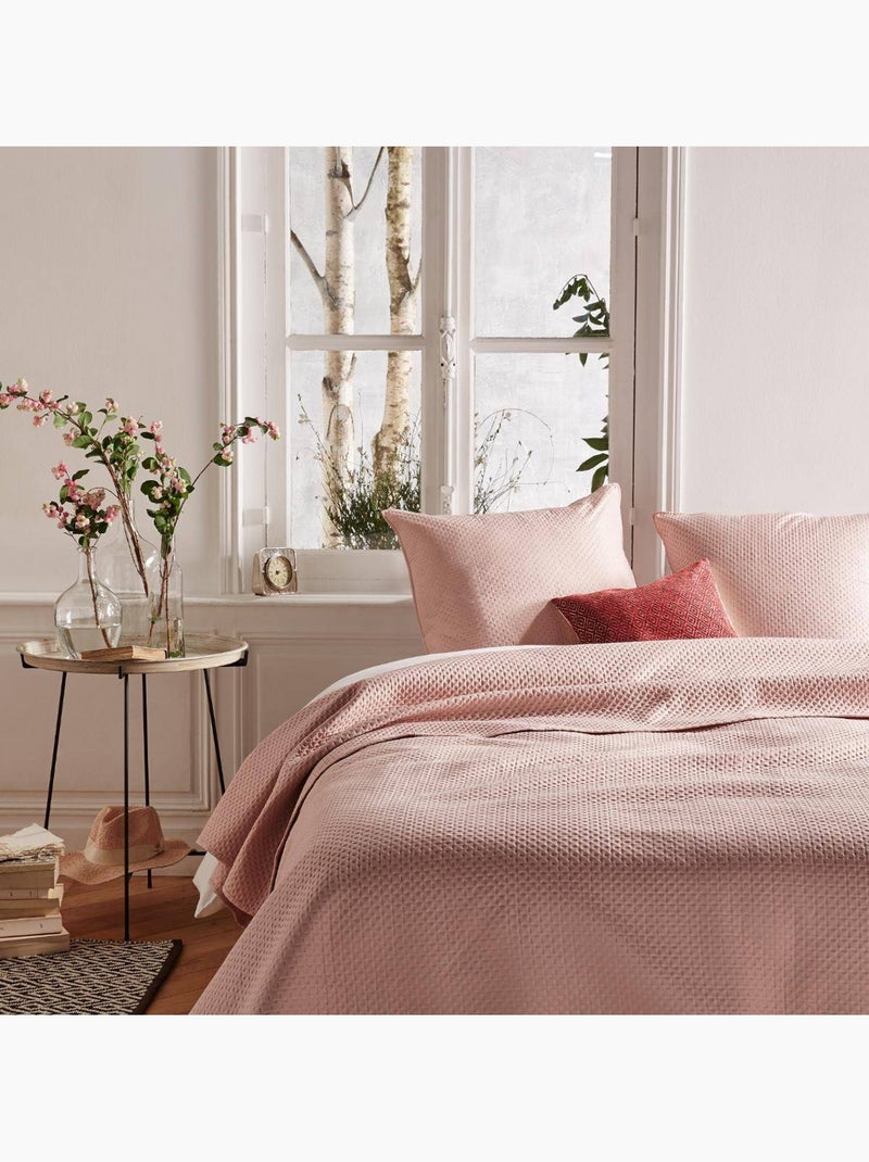 Colcha com 2 fronhas a condizer Rosa - Kiabi