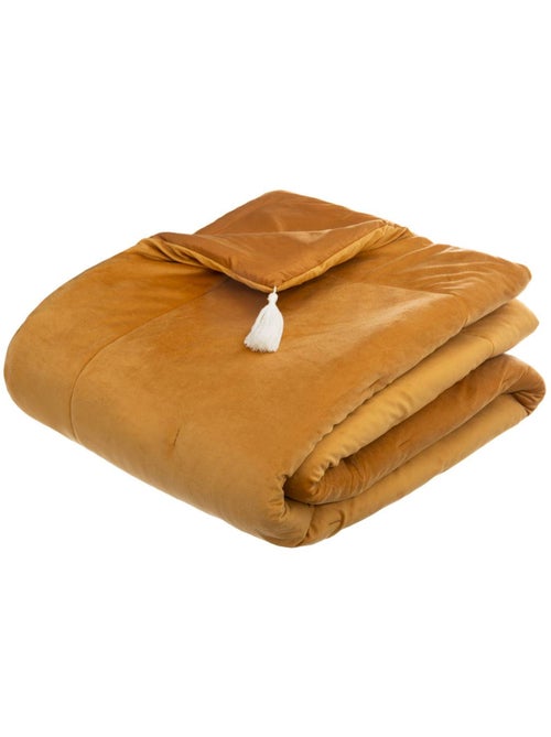 Colcha de veludo com borlas - Kiabi