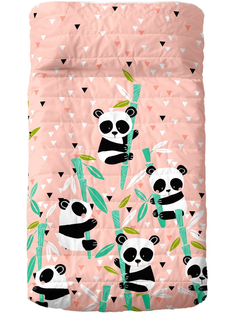 Colcha Panda garden "Happyfriday" Rosa - Kiabi