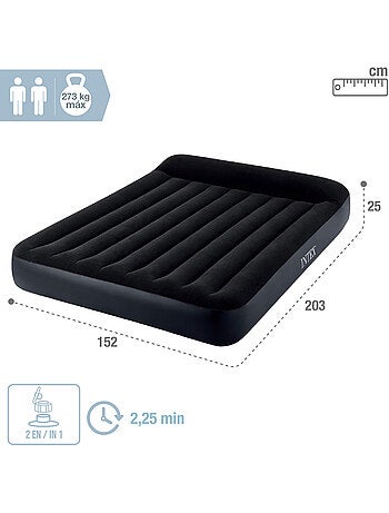 Colchão de ar duplo pillow rest com bomba intex