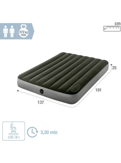 Colchão inflável 2 lugares e bomba fiber-tech downy intex - Kiabi Colchão inflável 2 lugares e bomba fiber-tech downy intex - Kiabi