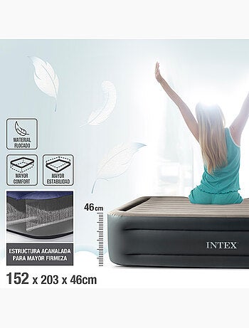 Colchão inflável duplo intex tamanho l dura-beam essential rest