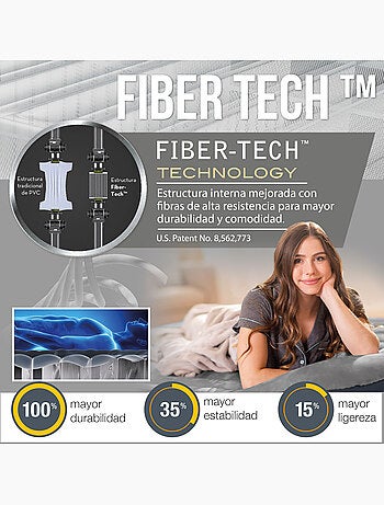 Colchão inflável duplo intex tamanho l dura-beam essential rest