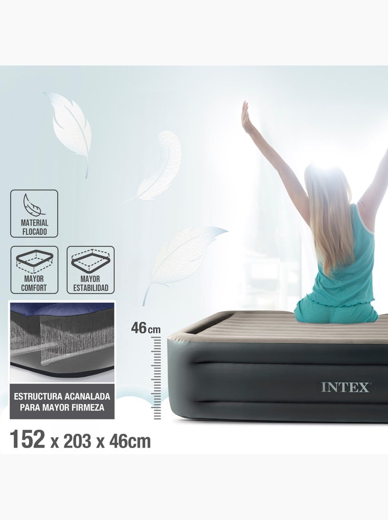 Colchão inflável duplo intex tamanho l dura-beam essential rest Cinza - Kiabi