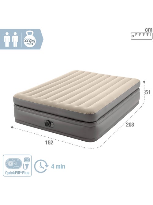 Colchão inflável duplo intex tamanho l dura-beam prime comfort elevated - Kiabi