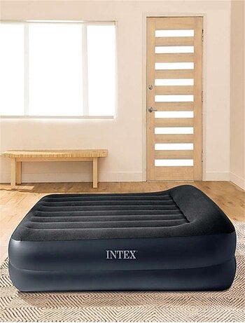 Colchão inflável duplo intex tamanho m dura-beam plus pillow rest raised
