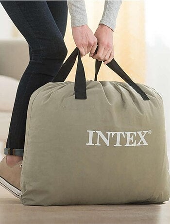 Colchão inflável duplo intex tamanho m dura-beam plus pillow rest raised