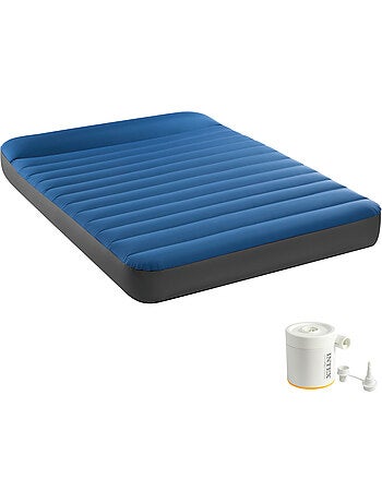 Colchão inflável duplo tpu camping matress com inflador incluído intex