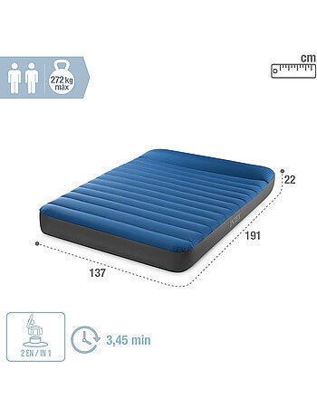 Colchão inflável duplo tpu camping matress com inflador incluído intex