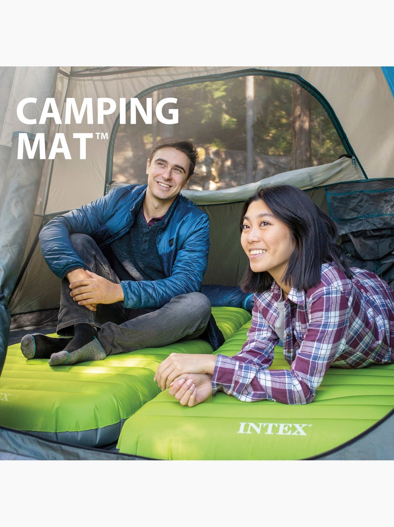 Colchão inflável individual tpu camping mat com inflador incluído intex Verde kiwi - Kiabi