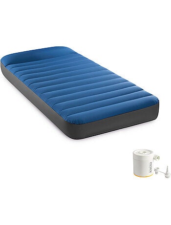 Colchão inflável individual tpu camping matress c/inflador intex