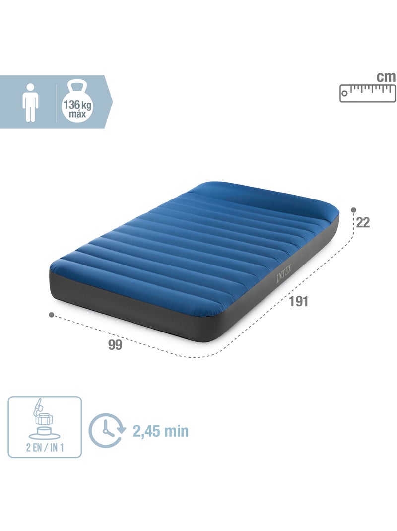 Colchão inflável individual tpu camping matress c/inflador intex Azul - Kiabi