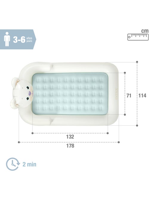Colchão inflável infantil ursinho 114x178 cm intex - Kiabi Colchão inflável infantil ursinho 114x178 cm intex - Kiabi
